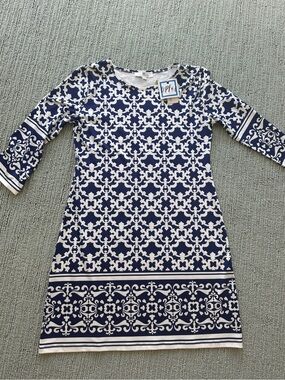 JEAN-PIERREKLIFA PARIS DAPHNE DRESS IRON GATES NAVY XL NWT